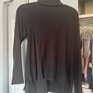 Madewell Black Tissue Turtleneck | Semi-Sheer Lightweight Layering Staple